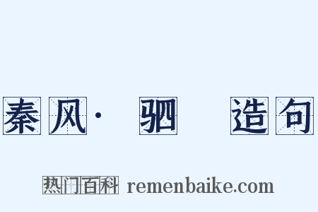 秦风·驷驖造句是什么意思的图片